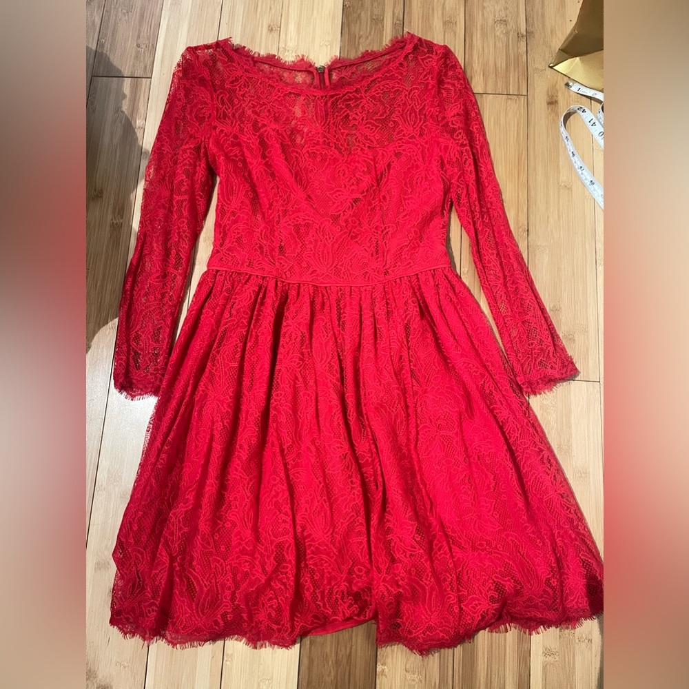 Juicy Couture red lace dress sz6